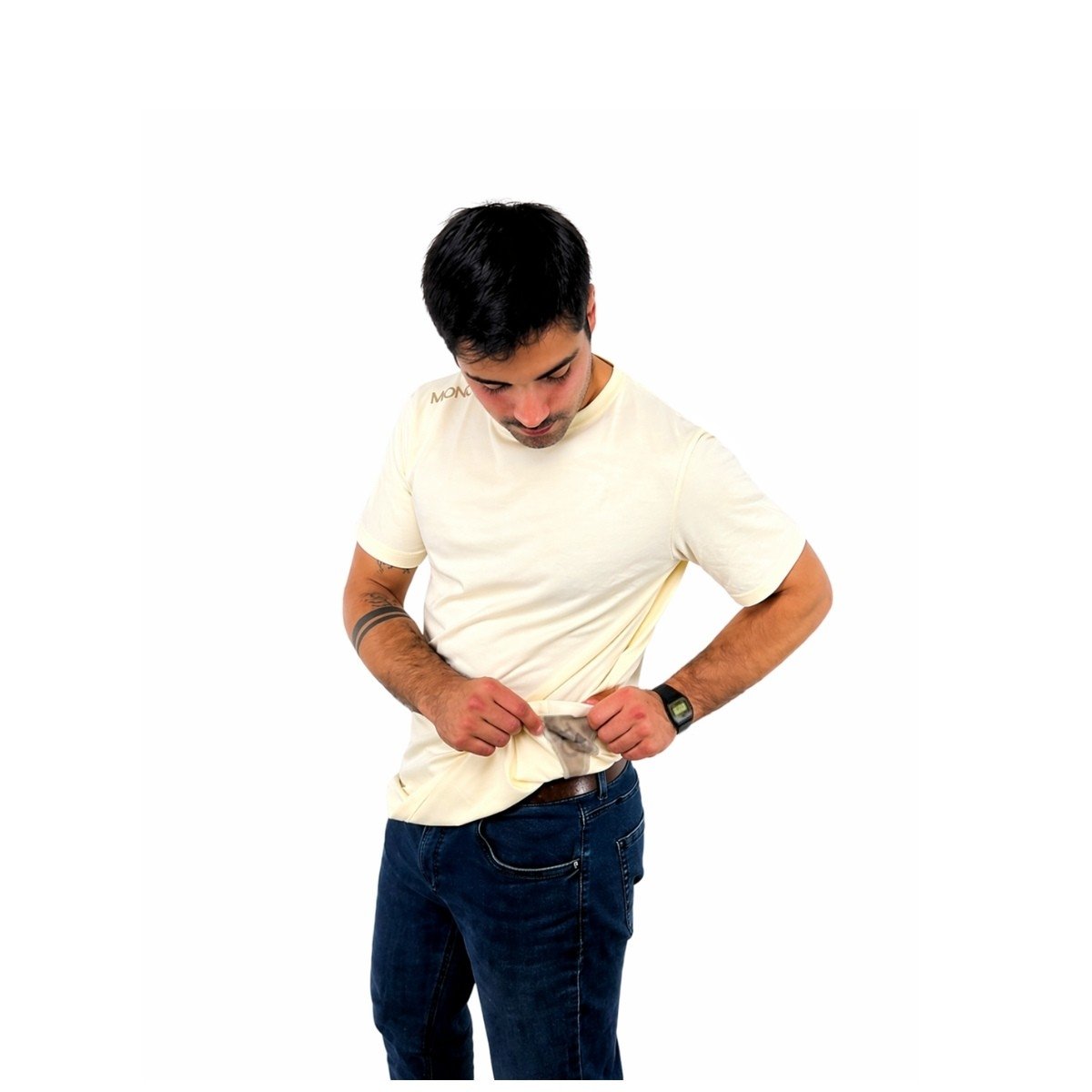 Polera Hombre Crema 6 Polera Hombre Crema - Imagen 6