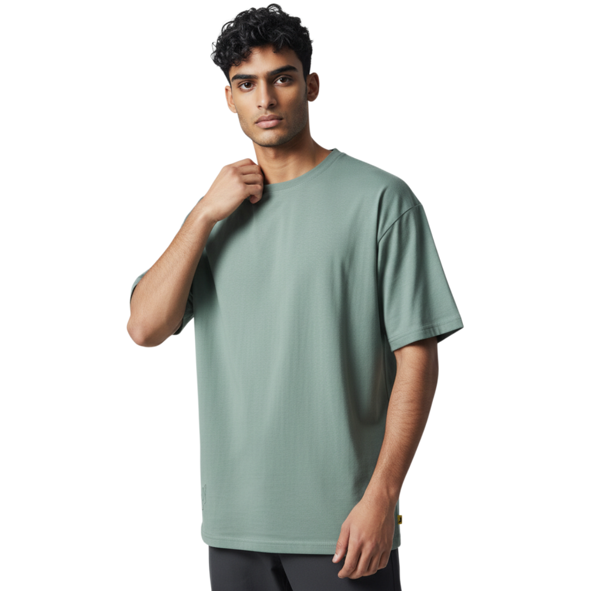 Polera Hombre Verde Nilo 4 Polera Hombre Verde Nilo - Imagen 4