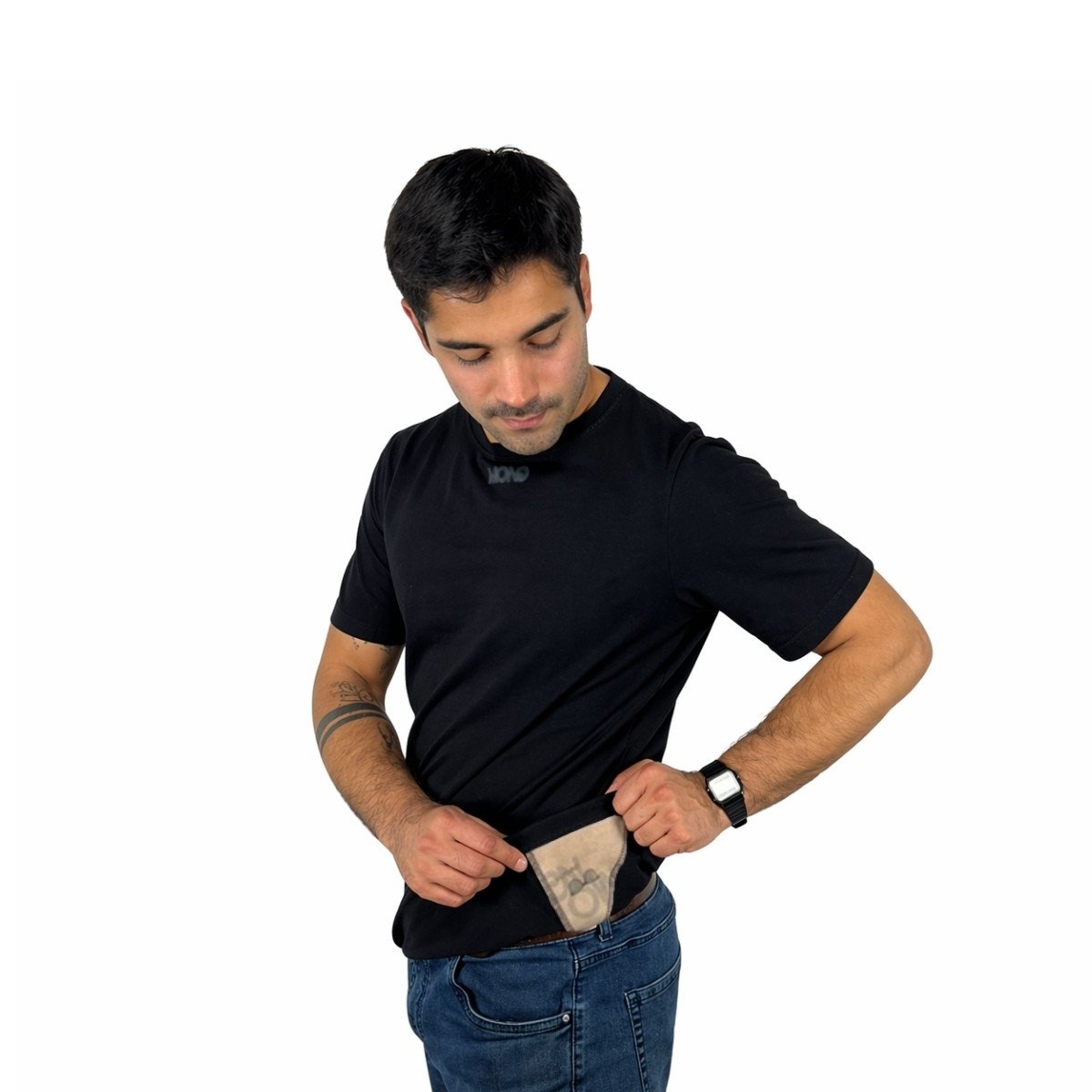 Polera Hombre Negro 7 Polera Hombre Negro - Imagen 7